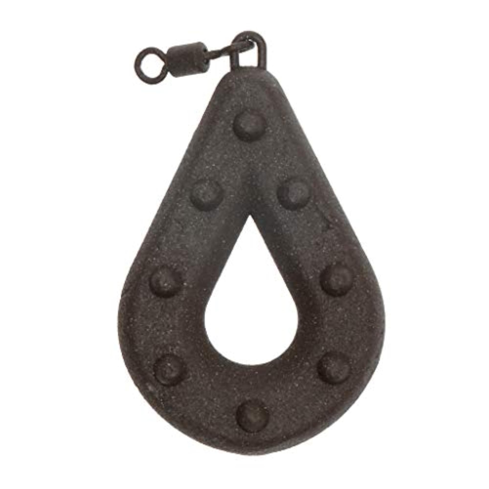Flat Pear Metal Fishing Weights, Brown